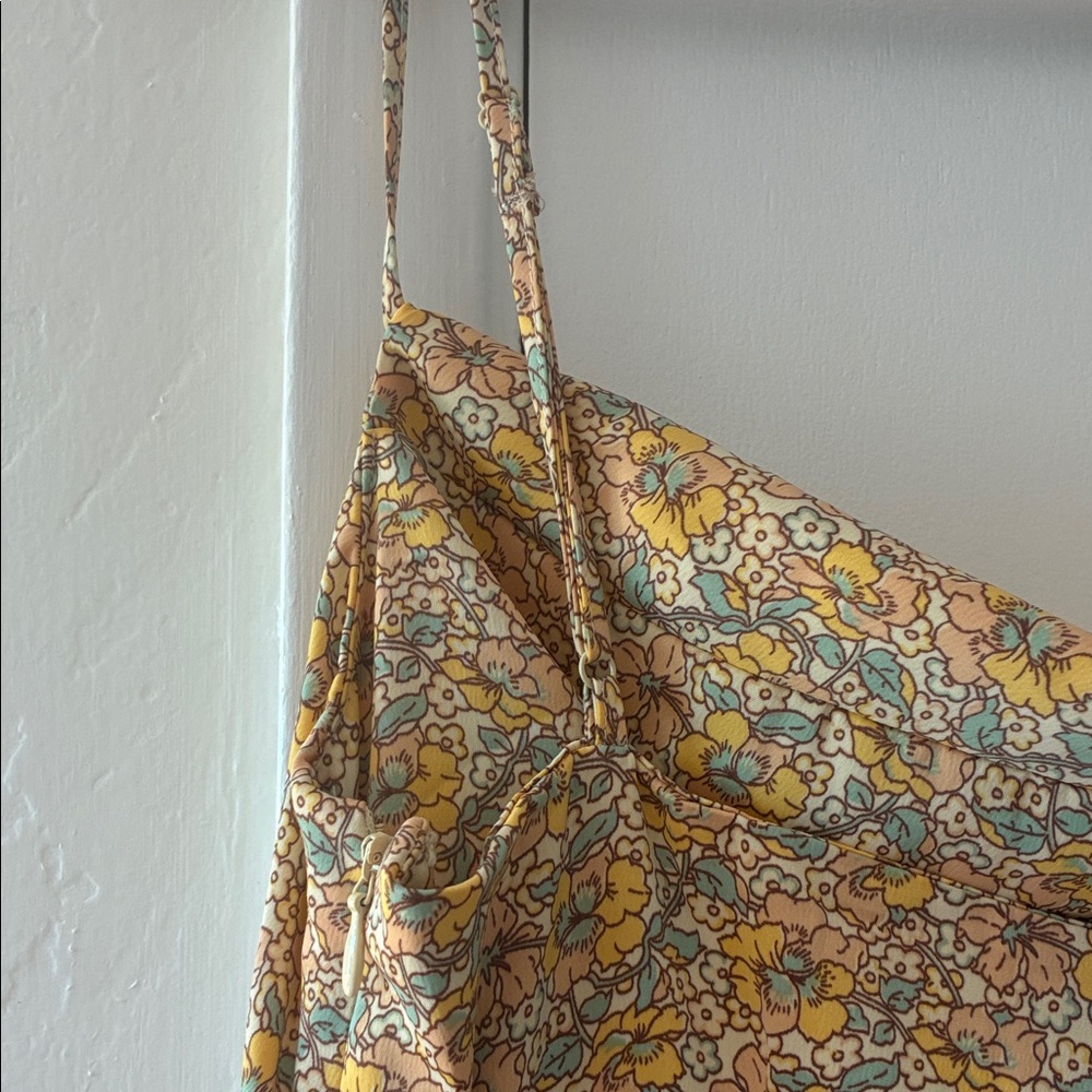 Urban Outfitters Yellow Floral Slip Midi Dress - Picture 3 of 4